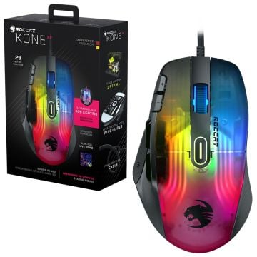 Roccat Kone XP 3D Lighting 15 Button Black Gaming Mouse - Image 1